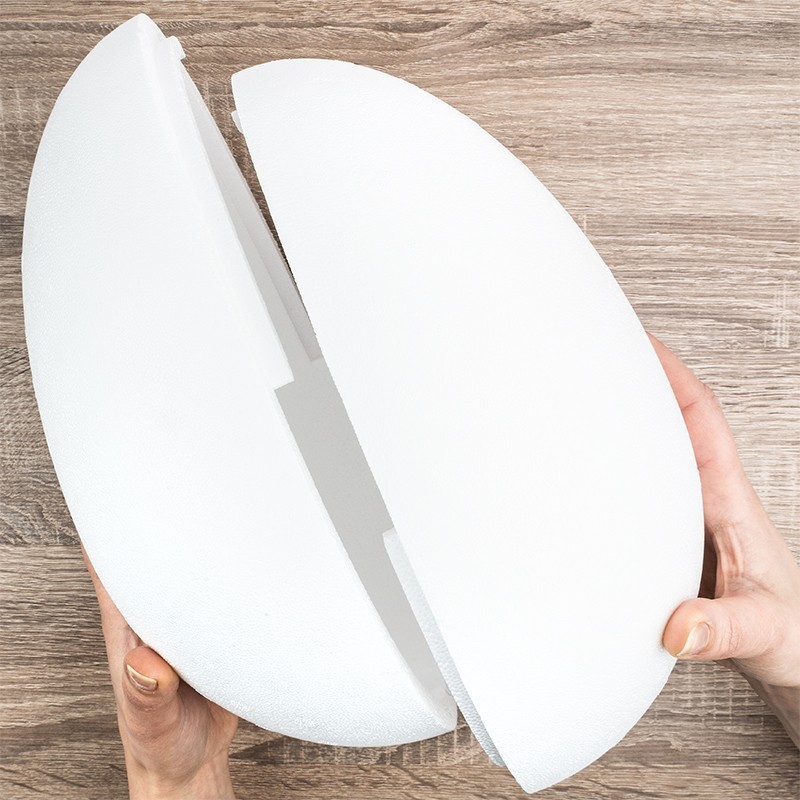 Jajko styropianowe 2-częściowe Ø 21cm wys. 30cm