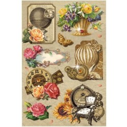 Naklejki 3d, vintage 12,7 cm x 18,8 cm