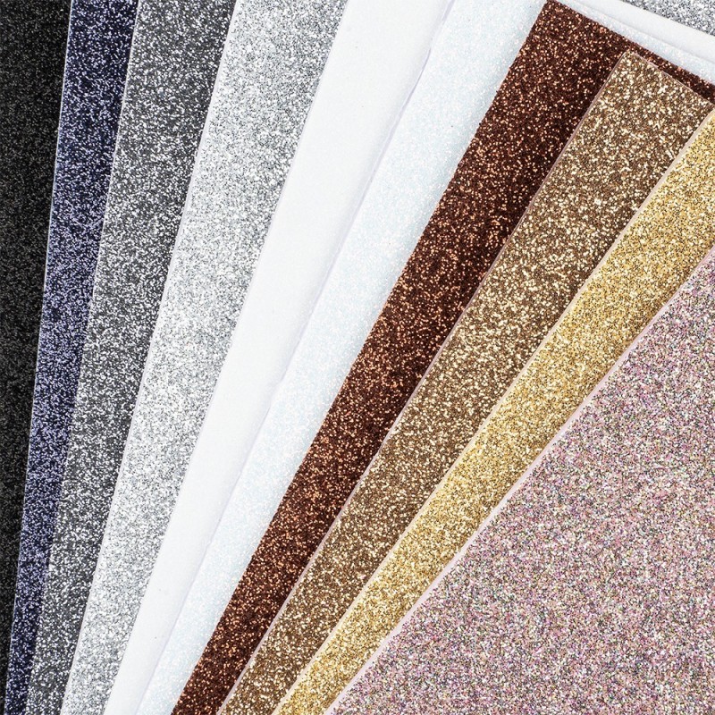 Pianka EVA brokatowa, samoprzylepna 2mm, 10 szt