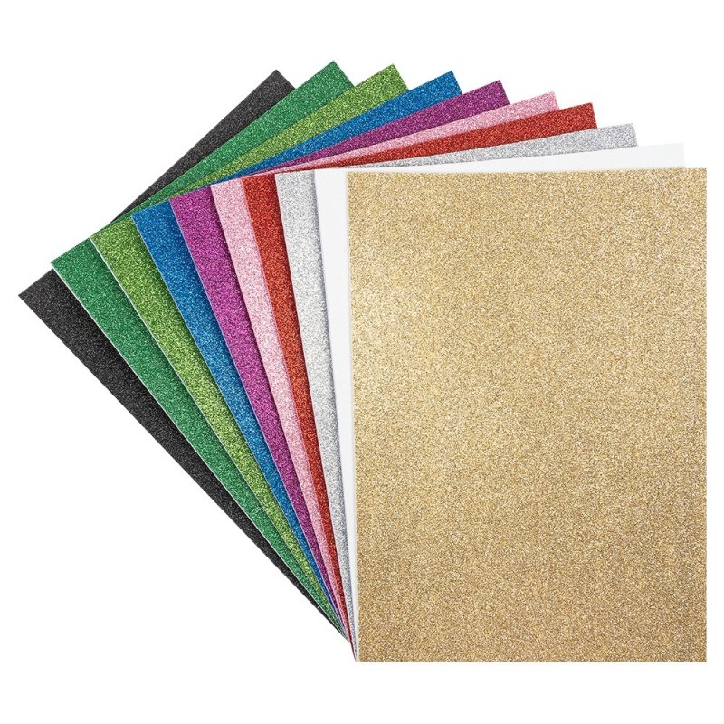 Pianka EVA 5, brokatowa, samoprzylepna, 2 mm, 10 szt.