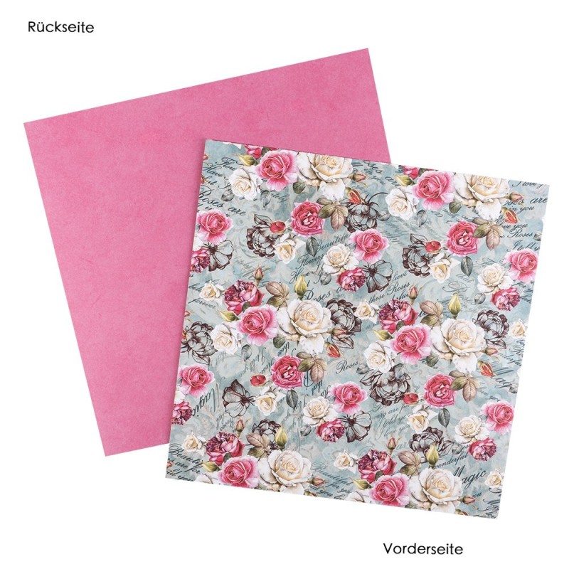 Zestaw papierów Vintage 2, 20 kartek, 25x25 cm