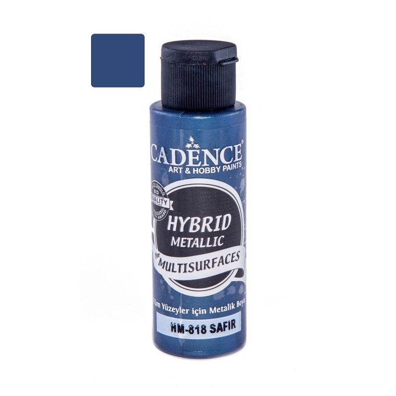 Farba hybrydowa metalik 70ml, szafirowy