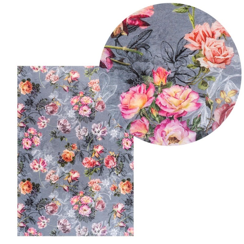 Papier ryżowy A4 kwiatowy 2 szt