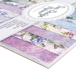 Zestaw papierów kwiaty i motyle 20 kartek, 25x25cm