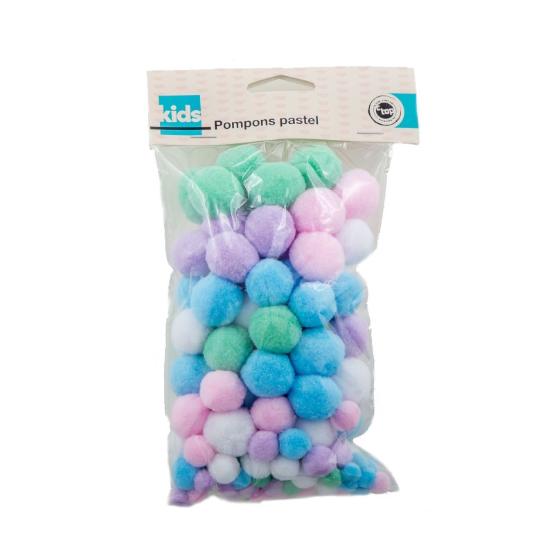 Pompony dekoracyjne, pastelowe 120 szt