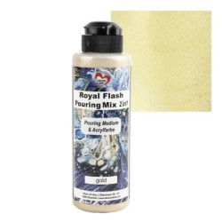 Farba z medium do pouringu, złota 180ml
