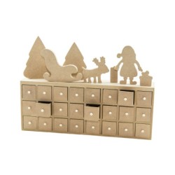 Kalendarz adwentowy z mdf 32,5x25,5x5,5