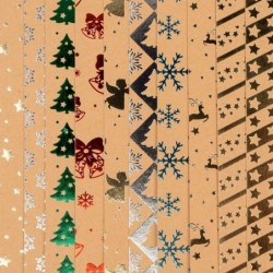 Papier dekoracyjny świąteczny A4, 10 kartek, 250g/m