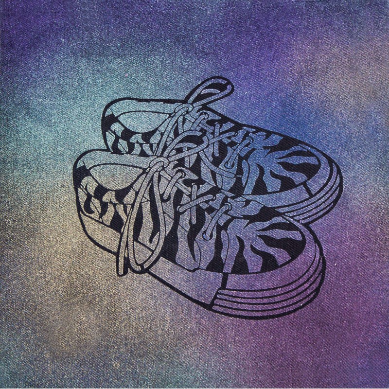 Szablon Siluet do ozdabiania tkanin, Amor, rozm. 25x25 cm