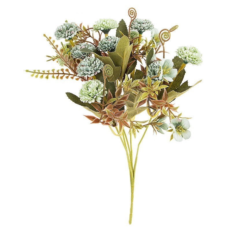 Hortensje, 10 kwiatów Ø 3cm, odcienie zieleni