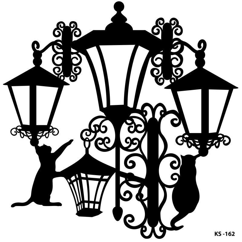 Szablon SILUET - KS162, lampa z kotami