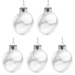 Medaliony akrylowe do wypełniania 8cm, 5 szt