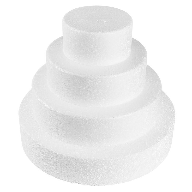 Tort ze styropianu, 4 cokoły, Ø25 cm, Ø20 cm, Ø15 cm, Ø10 cm