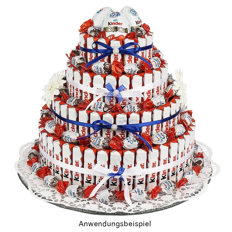 Tort ze styropianu, 4 cokoły, Ø25 cm, Ø20 cm, Ø15 cm, Ø10 cm