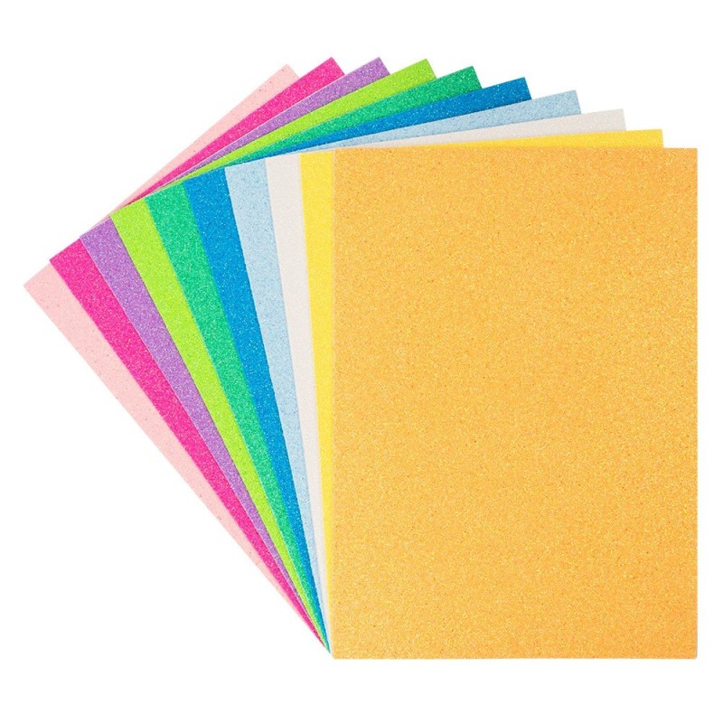 Pianka dekoracyjna, brokatowa, samoprzylepna, A4, 10 arkuszy