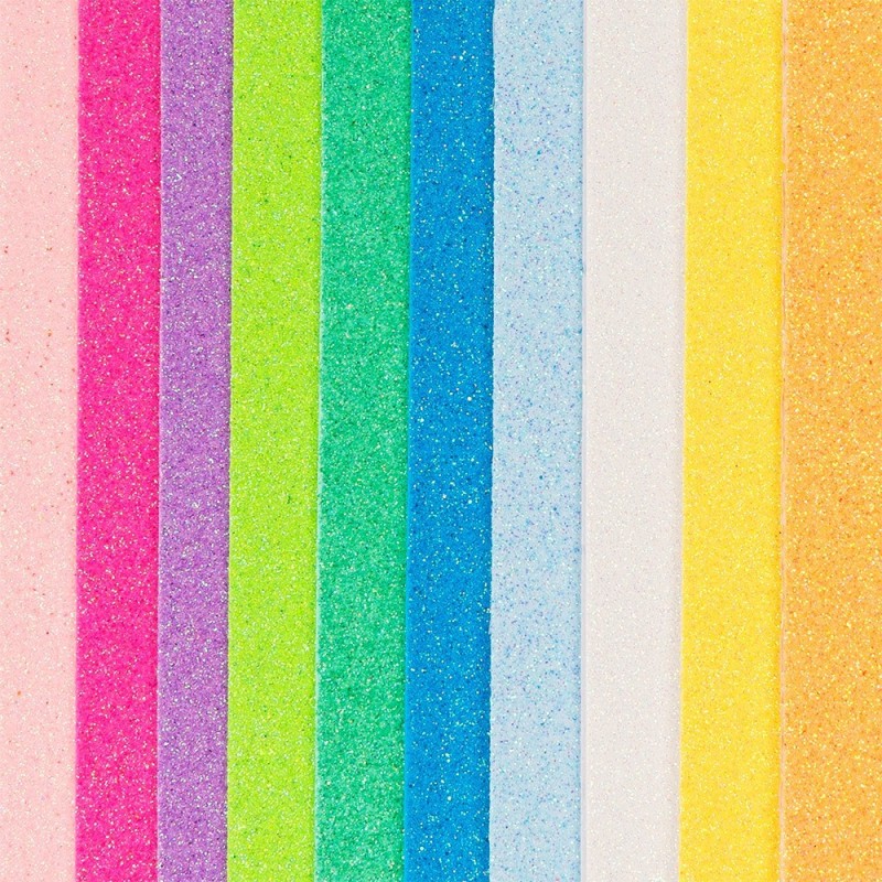 Pianka dekoracyjna, brokatowa, samoprzylepna, A4, 10 arkuszy