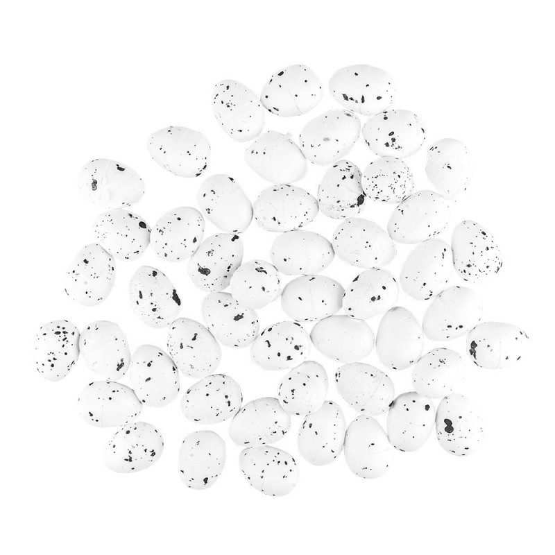 Ozdobne jajka przepiórcze, wysokość 2,5cm, Ø 1.8cm, 50szt