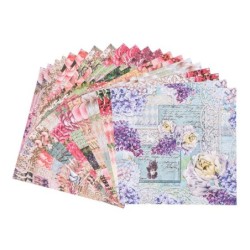 Zestaw papierów Vintage 4, 20 kartek, 25x25 cm