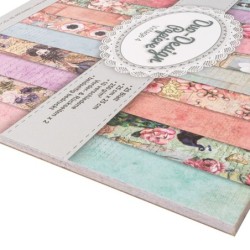 Zestaw papierów Vintage 4, 20 kartek, 25x25 cm