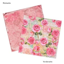 Zestaw papierów Vintage 4, 20 kartek, 25x25 cm