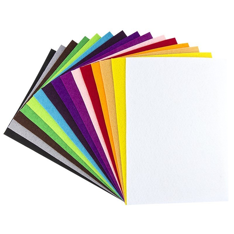 Filc dekoracyjny, kolorowy, 15 arkuszy, A4, grubość 2mm