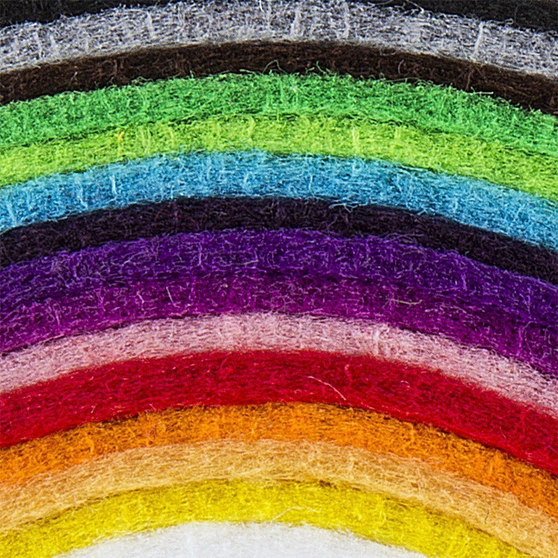 Filc dekoracyjny, kolorowy, 15 arkuszy, A4, grubość 2mm