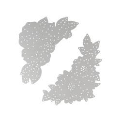 Wykrojnik do papieru, narożniki kwiatowe 2 szt.