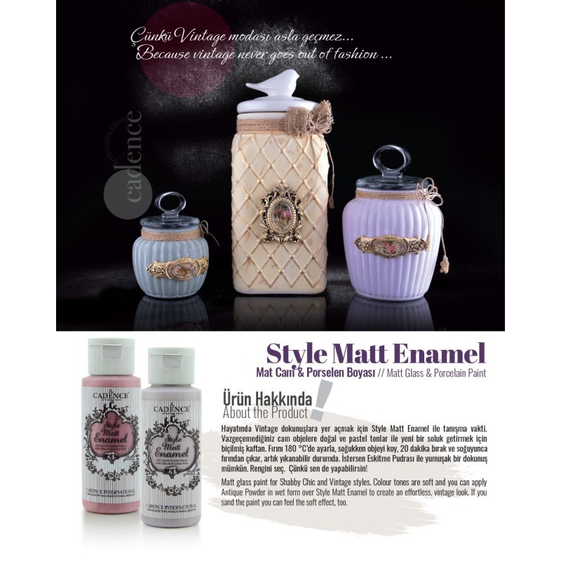 Cadence, Farba matowa do szkła i porcelany, 59ml., lipowy