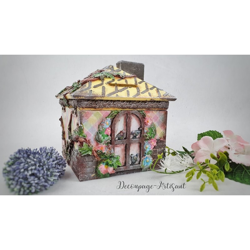 Skarbonka z MDF do ozdabiania 16x16x18 cm