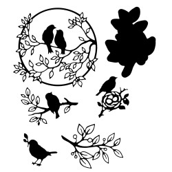 wykrojnik do papieru, ptaszki