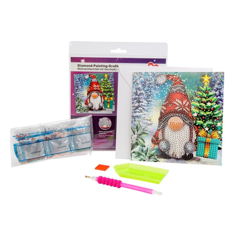 diamond painting świąteczna kartka