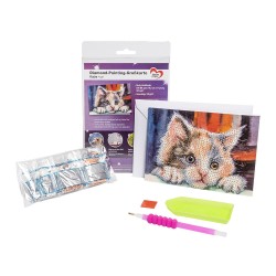 diamond ainting, kartka z kotkiem