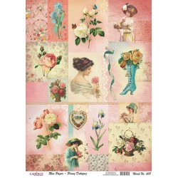 Papier ryżowy A3, kwiaty i...