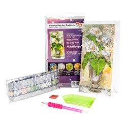 diamond painting kartka z kwaitami