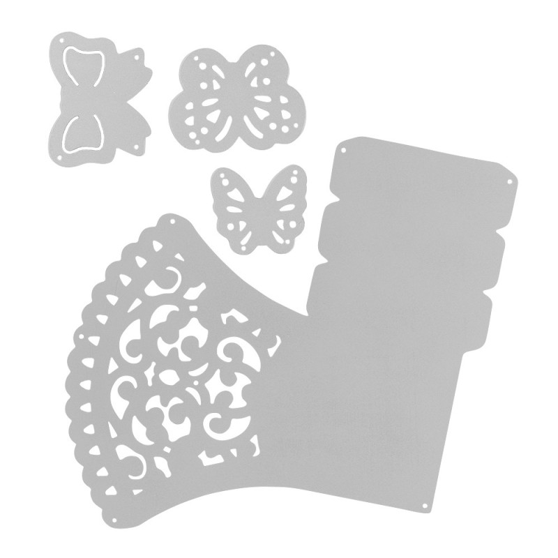 Wykrojnik do papieru, Koszyczek, 4 sztuki