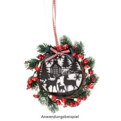 Wianek dekoracyjny, świąteczny 1, Ø 16cm