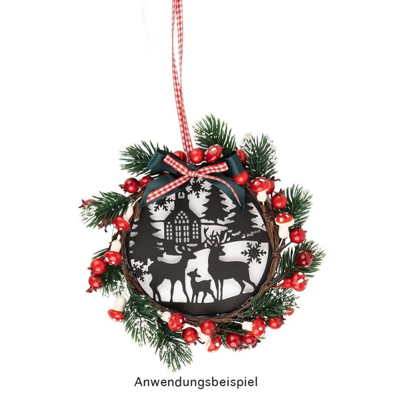 Wianek dekoracyjny, świąteczny 1, Ø 16cm