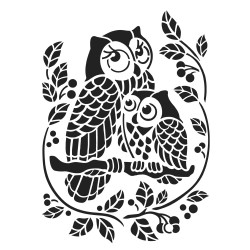 szablon do malowania Sowy