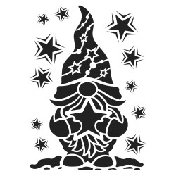 szablon świąteczny, skrzat