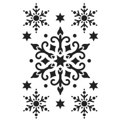 szablon świąteczny, śnieżynki,