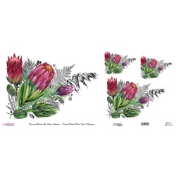 Papier ryżowy Cadence 30x68 cm kwiaty do decoupage