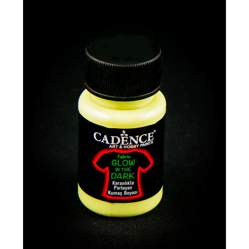 Farba świecąca w ciemności do tkanin 50ml  jasna zieleń