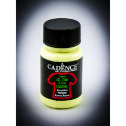 Farba świecąca w ciemności do tkanin 50ml  jasna zieleń