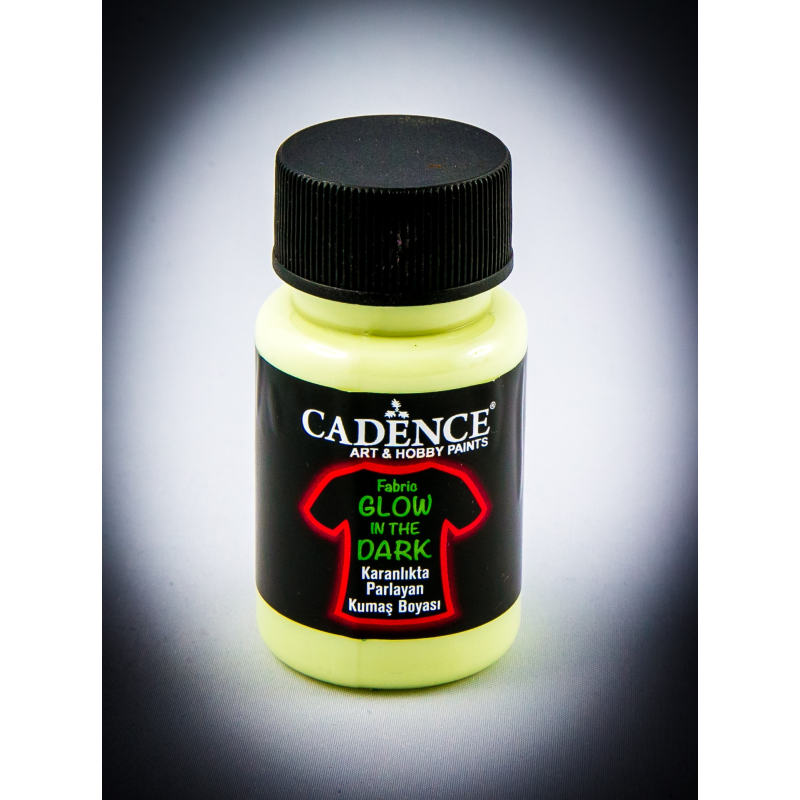 Farba świecąca w ciemności do tkanin 50ml  jasna zieleń