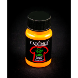 Farba świecąca w ciemności do tkanin, 50ml, pomarańcz