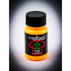 Farba świecąca w ciemności do tkanin, 50ml, pomarańcz