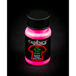 Farba świecąca w ciemności do tkanin 50ml różowy