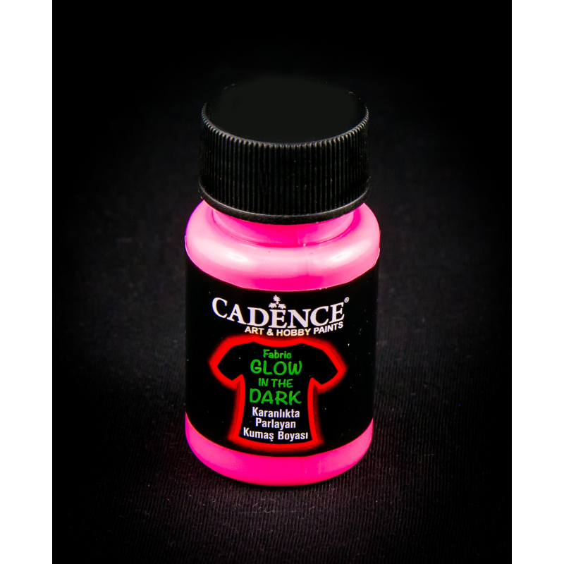 Farba świecąca w ciemności do tkanin 50ml różowy