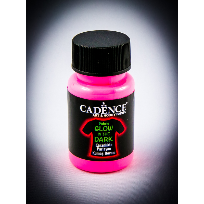 Farba świecąca w ciemności do tkanin 50ml różowy