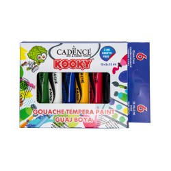 Farby gwasz KOOKY – zestaw 6 kolorów po 15 ml